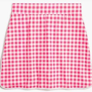 J. Crew Factory Vibrant Pink Checkered Mini Skirt